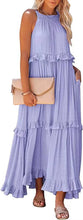 Load image into Gallery viewer, Summer dress new irregular cake skirt sleeveless long mopping skirt holiday dress women
