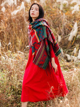 Load image into Gallery viewer, Ethnic wind scarf female Tibetan Spring and Autumn towel outside the cloak air conditioning shawl
