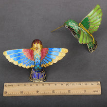 Load image into Gallery viewer, Cloisonne Copper Bodied Kingfisher Hummingbird Pendant Filigree Christmas Tree Pendant Collection

