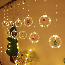 Load image into Gallery viewer, Christmas lights string Santa cartoon curtain lights LED lights room window decoration

