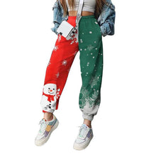 Load image into Gallery viewer, Women&#39;s Christmas positioning printing loose fitness sports harem pants temperament commuter trousers
