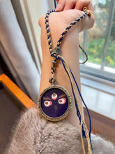 Load image into Gallery viewer, Tangka Black God of Wealth Dharma Eye Tibetan Sweater Chain Necklace
