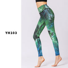 Load image into Gallery viewer, Printed Floral Yoga Pants Tight Exercise Yoga Clothing Slim Fitness Yoga Suit
