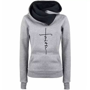 Lapel pattern embroidered hooded personalized sweater bottoming shirt