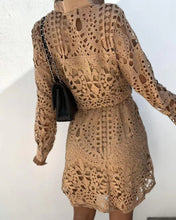 Load image into Gallery viewer, women&#39;s fashionable temperament lace mini lace-up dress
