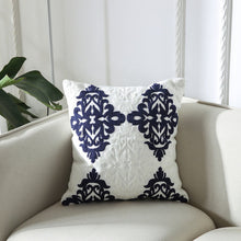 Load image into Gallery viewer, Towel embroidered cushion cover pillow cover 45x45 cotton canvas backrest sofa fresh Nordic fashion
