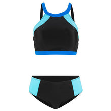 Load image into Gallery viewer, Sexy Swimsuit Solid Color Stitching High Waist Similia Bikini
