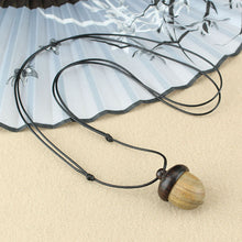 Load image into Gallery viewer, Vintage ebony acorn pendant simple literary accessories

