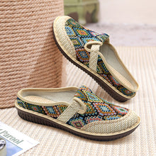 Load image into Gallery viewer, Women&#39;s New Ethnic Style Half Slippers Linen Casual Fisherman&#39;s Shoes Soft Soled Mother&#39;s Shoes
