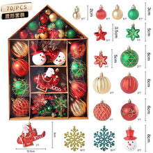 Load image into Gallery viewer, House painting Christmas plating package Christmas tree ornaments Christmas ball set

