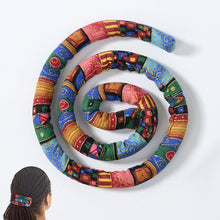 Load image into Gallery viewer, Bendable Headband Ethnic Style Wire Hair Rope Set High Ponytail Screw Lock Colorful Dirty Braid Long Hair Dreadlock
