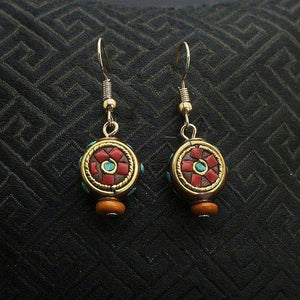 Nepal style earrings simple literary temperament joker ear jewelry personality national style earrings