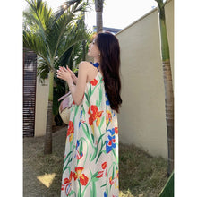 Load image into Gallery viewer, Seaside holiday beach dress women&#39;s summer new print suspender dress
