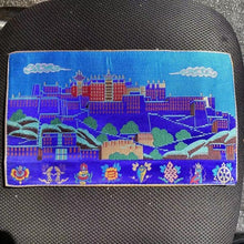 Load image into Gallery viewer, Tibetan Style Cloth Mat Embroidered with Eight Auspicious Crosses, Diamond Pestle, Bell Pestle, Tablecloth
