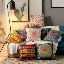 Load image into Gallery viewer, Ethnographic Vintage Pillowcase Bohemian Square Cushion Cover
