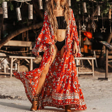 Load image into Gallery viewer, New Women&#39;s Sexy Long Sleeve Mid Length Boho Print Dress
