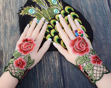Load image into Gallery viewer, Concealer Gloves Wrist Summer Embroidered Dance Lace Embroidered Folk Dance Gloves
