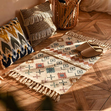 Load image into Gallery viewer, Nordic style cotton tassel woven floor mats Bedroom bedside mats Simple modern carpets
