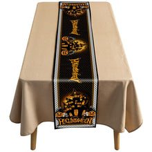 Load image into Gallery viewer, Halloween table flag bat ghost dwarf linen tablecloth
