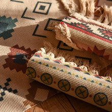 Load image into Gallery viewer, Nordic style cotton tassel woven floor mats Bedroom bedside mats Simple modern carpets
