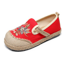 Load image into Gallery viewer, New Cloth Shoes Women&#39;s Hand Wrapped Hemp Edge PVC Soft Sole Overshoes Ethnic Style Shallow Mouth Embroidered Shoes
