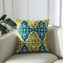 Load image into Gallery viewer, Towel embroidered cushion cover pillow cover 45x45 cotton canvas backrest sofa fresh Nordic fashion
