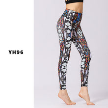 Load image into Gallery viewer, Printed Floral Yoga Pants Tight Exercise Yoga Clothing Slim Fitness Yoga Suit
