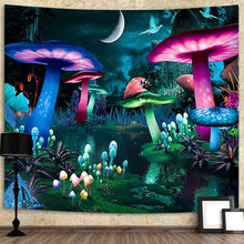 Load image into Gallery viewer, Psychedelic Mushroom Tapestry Dream Plant Wall Tapestry Galaxy Space Tapestry Starry Sky Tapestry Wall Hanging
