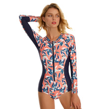 Load image into Gallery viewer, One-piece long-sleeved surfing suit sunscreen ladies swimsuit diving suit sexy swimsuit
