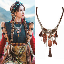 Load image into Gallery viewer, Ethnic Style Tibetan Short Clavicle Necklace, Neck Chain, Collar
