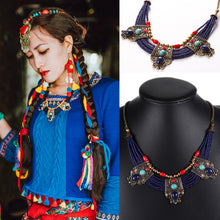 Load image into Gallery viewer, Ethnic Style Tibetan Short Clavicle Necklace, Neck Chain, Collar
