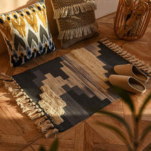 Load image into Gallery viewer, Nordic style cotton tassel woven floor mats Bedroom bedside mats Simple modern carpets
