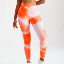 Load image into Gallery viewer, Seamless Yoga Pants High Waist Hip Lift Bottom Thread Tie Dye Sports Fitness Pants Women
