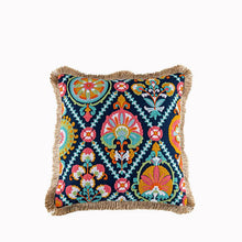 Load image into Gallery viewer, New embroidered retro Bohemian style cushion cover tassel wool ball  cushion cover

