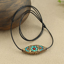 Load image into Gallery viewer, Ethnic Nepalese Buddha&#39;s Eye Pendant Necklace
