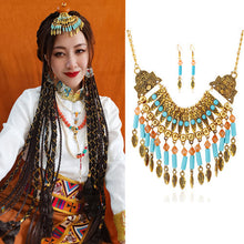 Load image into Gallery viewer, Ethnic Style Tibetan Short Clavicle Necklace, Neck Chain, Collar

