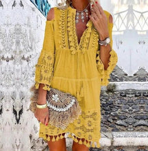 Load image into Gallery viewer, Spring and Summer New 7 Colors Boho Dress Ladies Fashion Sweet Lady Dress Plus Size S-5XL
