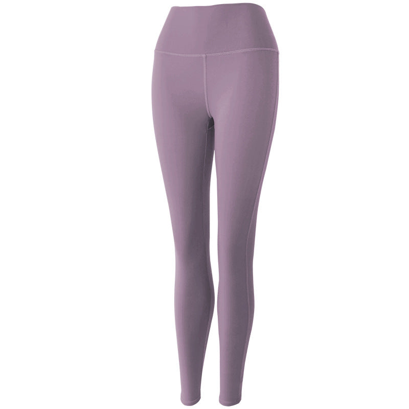 Yoga Clothes Women's Running Fitness Solid Color Pants High Waist Hip Tights Dance Sports Pedal Pants Quick-drying Yoga Pants