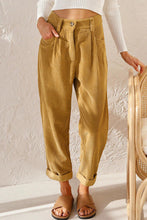 Load image into Gallery viewer, New women&#39;s high waist casual pants solid color loose straight corduroy pants
