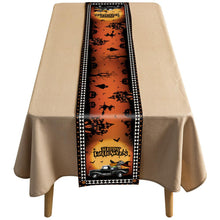 Load image into Gallery viewer, Halloween table flag bat ghost dwarf linen tablecloth
