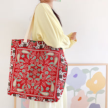 Load image into Gallery viewer, Vintage ethnic style red elephant embroidery bag, literary travel bag, shoulder bag, hand-held cross-body shopping bag
