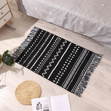 Load image into Gallery viewer, Nordic style cotton tassel woven floor mats Bedroom bedside mats Simple modern carpets
