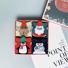 Load image into Gallery viewer, Autumn and winter new product red Christmas socks gift box cartoon cute medium tube socks female cotton socks Christmas socks boxed
