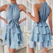 Load image into Gallery viewer, Women&#39;s panels sleeveless ruffled dresses
