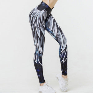 Yoga women's tight-fitting hip-lifting slim running fitness pants digital printing yoga pants