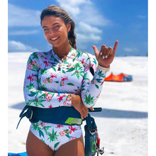 Load image into Gallery viewer, Zipper surfing suit one-piece long-sleeved swimsuit women
