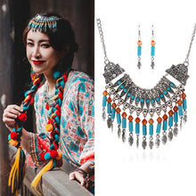 Load image into Gallery viewer, Ethnic Style Tibetan Short Clavicle Necklace, Neck Chain, Collar
