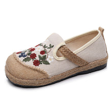Load image into Gallery viewer, Shallow-cut cloth shoes custom-made one-pedal ethnic embroidered shoes light breathable sweat-absorbent cloth shoes.
