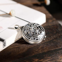 Load image into Gallery viewer, Platinum Plated Pendant Ga Wu Box for Women's Hollow Lotus Vintage Personalized Fragrant Bag,  Collar Chain, Sweater Chain, Hanging Decoration
