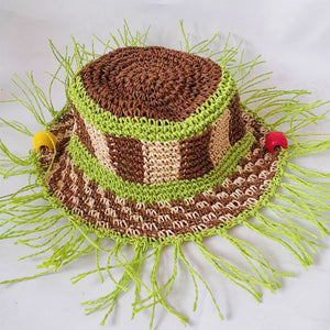 Handmade straw adult hat outdoor beach casual visor hat featuring resort air breathable straw hat